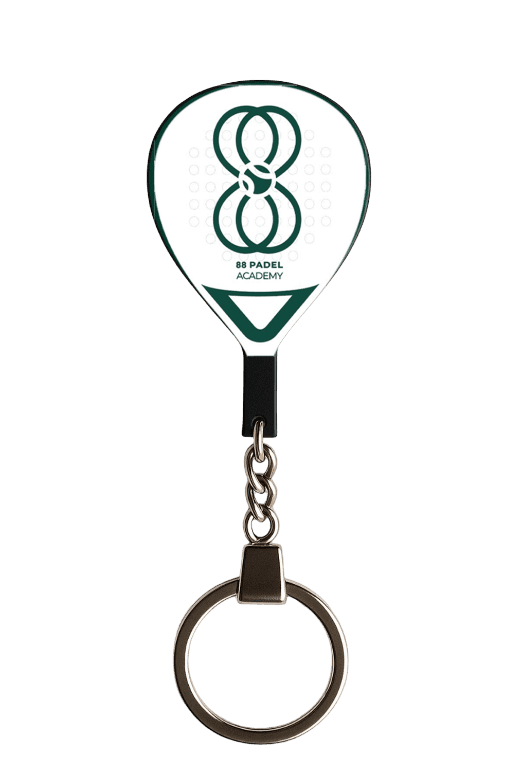 88 Padel Academy White Keychain